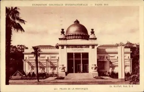 Ak Paris, Internationale Kolonialausstellung 1931, Palais de la Martinique