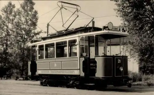 Foto Ak Straßenbahn der Sächsischen Straßenbahngesellschaft, Linie 21