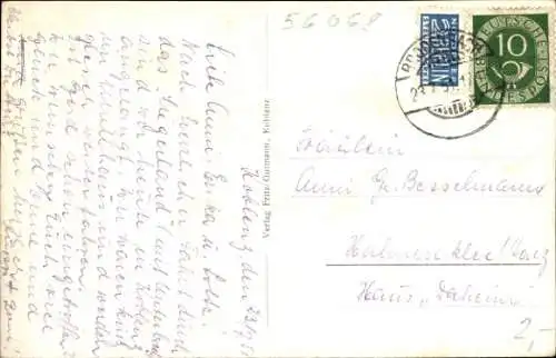 Ak Koblenz am Rhein, Denkmal Kaiser Wilhelm I., Ehrenbreitstein