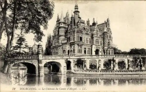 Ak Tourcoing Nord, Le Chateau du Comte d'Hespel