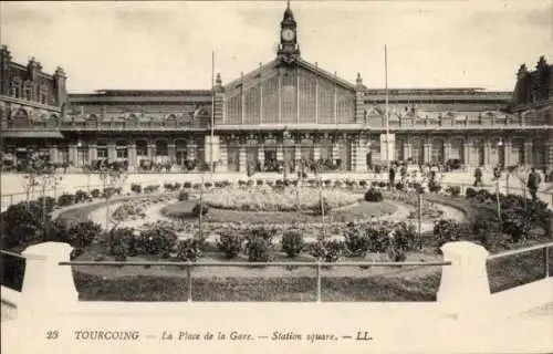 Ak Tourcoing Nord, Place de la Gare