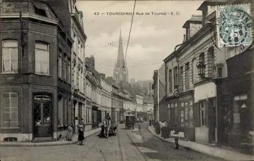 Ak Tourcoing Nord, Rue de Tournai