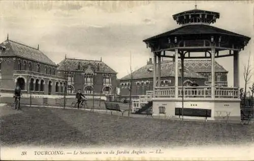 Ak Tourcoing Nord, Le Sanatorium vu du Jardin Anglais