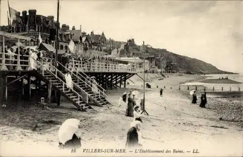 Ak Villers sur Mer Calvados, L'Etablissement des Bains