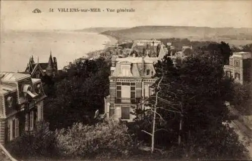 Ak Villers sur Mer Calvados, Teilansicht, Villen