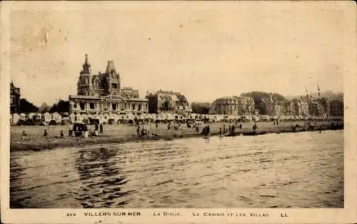 Ak Villers sur Mer Calvados, La Digue, Casino, Villas