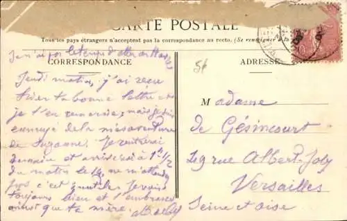 Ak Villers sur Mer Calvados, Strandvillen, Strand