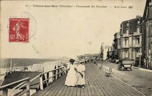 Ak Villers sur Mer Calvados, Promenade des Planches