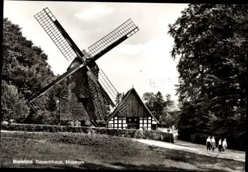 Ak Bielefeld in Nordrhein Westfalen, Bauernhaus, Museum, Windmühle