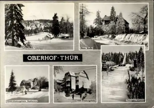 Ak Oberhof im Thüringer Wald, Thüringer Schanze, VDK-Erholungsheim, FDGB-Erholungsheim Stachanow