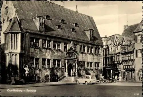 Ak Quedlinburg im Harz, Rathaus