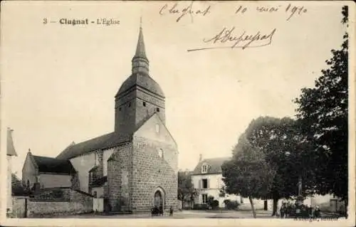 Ak Clugnat Creuse, Kirche