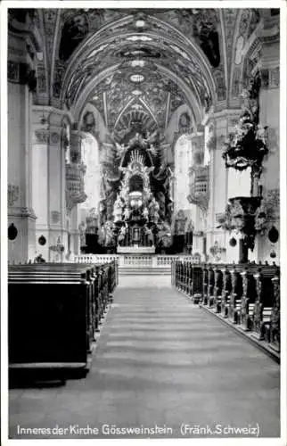 Ak Goßweinstein Fränkische Schweiz, Innenansicht der Kirche