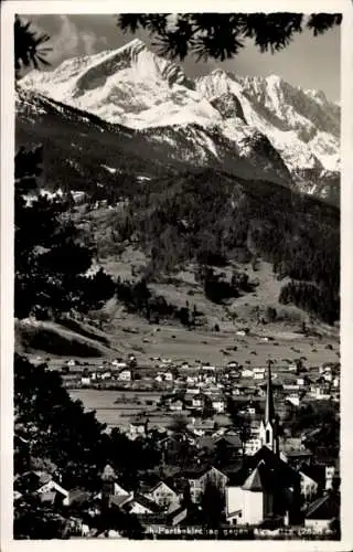 Ak Garmisch Partenkirchen in Oberbayern, Totalansicht, Alpspitze