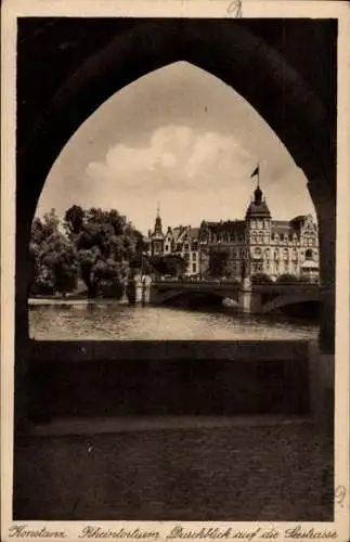 Ak Konstanz am Bodensee, Rheintorturm, Durchblick, Seestraße