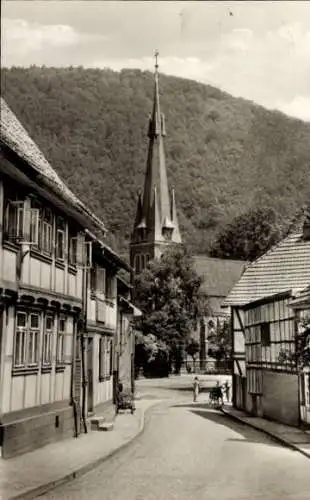 Ak Ilfeld am Harz Thüringen, Obertor, Kirchturm