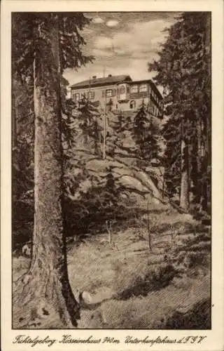 Ak Wunsiedel im Fichtelgebirge Oberfranken, Kösseine, Kösseinehaus, Unterkunftshaus d. F.G.V.