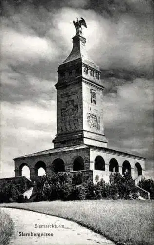 Ak Assenhausen Berg am Starnberger See, Bismarckturm