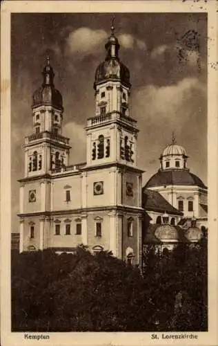 Ak Kempten im Allgäu Schwaben, St. Lorenzkirche
