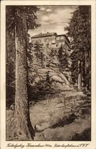 Ak Wunsiedel im Fichtelgebirge Oberfranken, Kösseine, Kösseinehaus, Unterkunftshaus d. F.G.V.