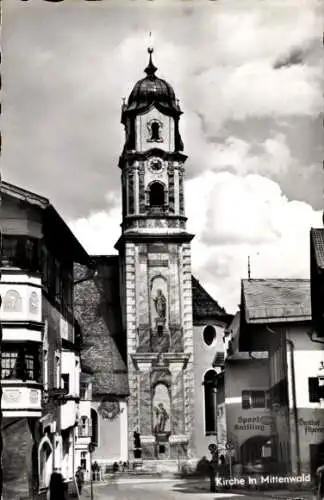 Ak Mittenwald in Oberbayern, Kirche