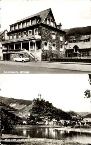 Ak Cochem an der Mosel, Gasthaus N. Löhnerz, Blick auf die Stadt