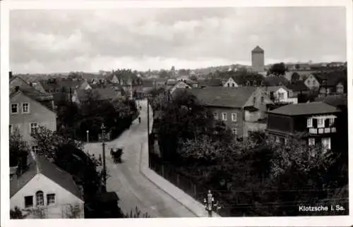 Ak Dresden Klotzsche, Panorama, Straßenpartie