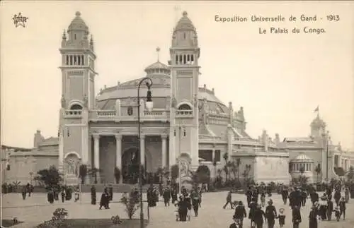 Ak Gent Gent Ostflandern, Weltausstellung 1913, Kongopalast