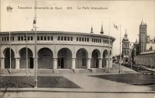 Ak Gent Gent Ostflandern, Weltausstellung 1913, Le Halle International