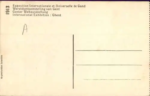 Ak Gent Gent Ostflandern, Weltausstellung 1913, Ehrenhof