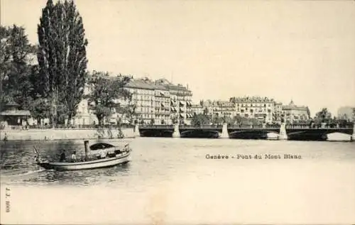 Ak Stadt Genf Schweiz, Pont du Mont Blanc