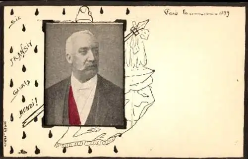 Ak Französischer Präsident Félix Faure, Portrait