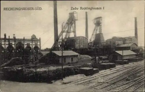 Ak Recklinghausen Süd, Zeche Recklinghausen I