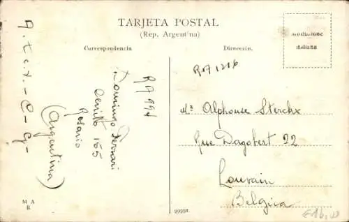 Ak Rosario Argentinien, Bahnhof