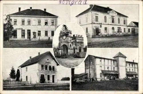 Ak Novigrad Podravski Kroatien, Gebäudeansichten