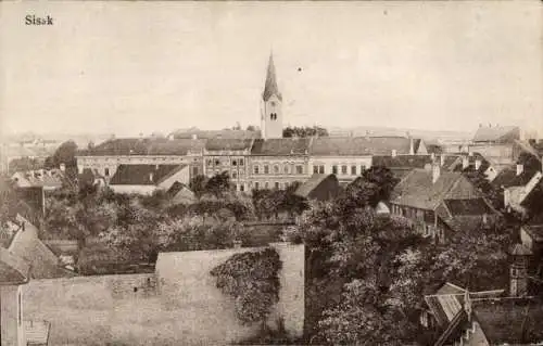 Ak Sisak Kroatien, Stadtansicht