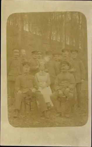 Set von 10 AK Foto Gruppenbild, Krankenschwestern und Ärzte, deutsche Soldaten, Kaiserreich