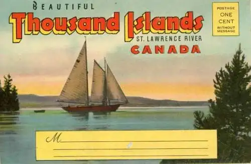 Set von 10 Ak zusammenhängend im Umschlag Thousand Island  Canada