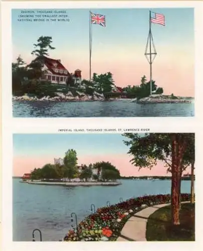 Set von 10 Ak zusammenhängend im Umschlag Thousand Island  Canada