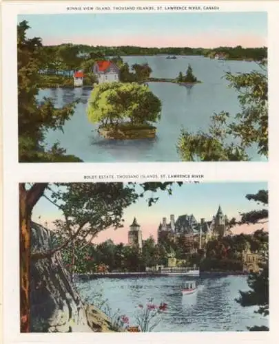 Set von 10 Ak zusammenhängend im Umschlag Thousand Island  Canada