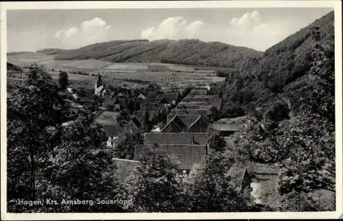 Ak Hagen Kreis Arnsberg im Sauerland, Teilansicht