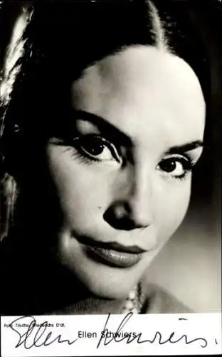 Ak Schauspielerin Ellen Schwiers, Portrait, Autogramm