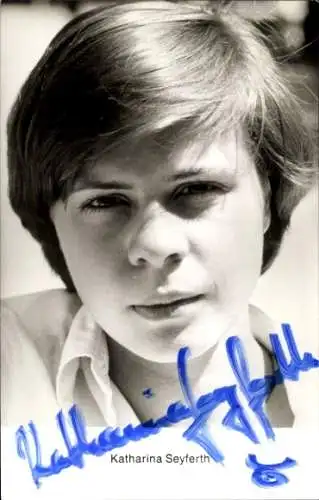 Ak Schauspielerin Katharina Seyferth, Portrait, Autogramm