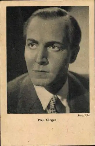 Ak Schauspieler Paul Klinger, Portrait