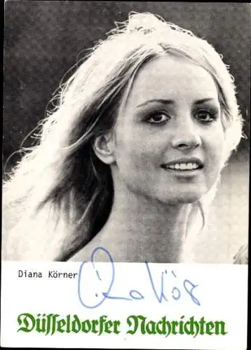 Ak Schauspielerin Diana Körner, Portrait, Autogramm