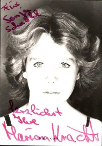 Ak Schauspielerin Marion Kracht, Portrait, Autogramm