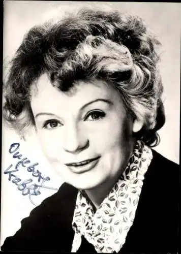 Ak Schauspielerin Ingeborg Krabbe, Portrait, Autogramm