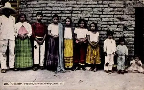 Ak Country Produce, a Peon Family in Mexico