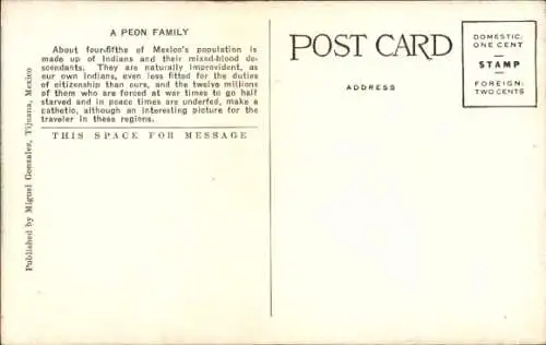 Ak Country Produce, a Peon Family in Mexico