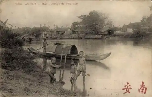 Ak Hue Annam Vietnam, Arroyo de Phu-Cam